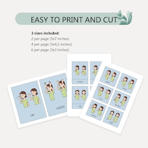 Domestic Animals Sign Language Flashcards, American Sign Language Farm ...