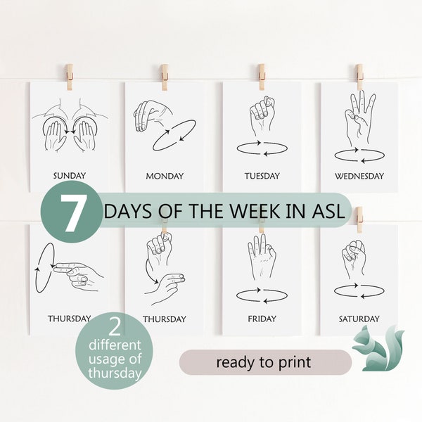 Days of the Week - Etsy