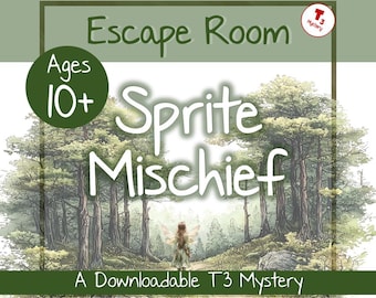 Sprite Mischief Escape Room for Kids: Printable Puzzle Mystery (Download ONLY)
