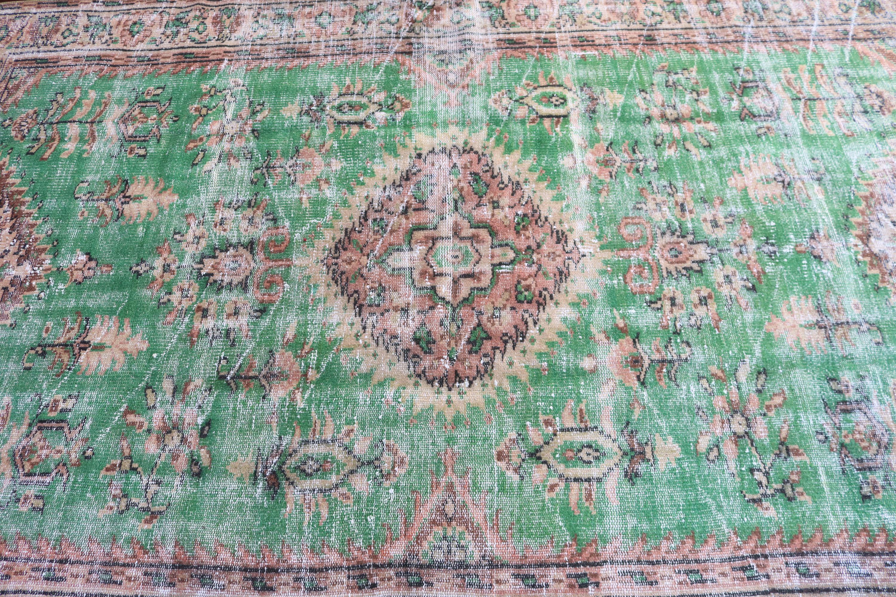 Vintage Turkish Rug 6x8ft Green Pattern - Etsy Canada