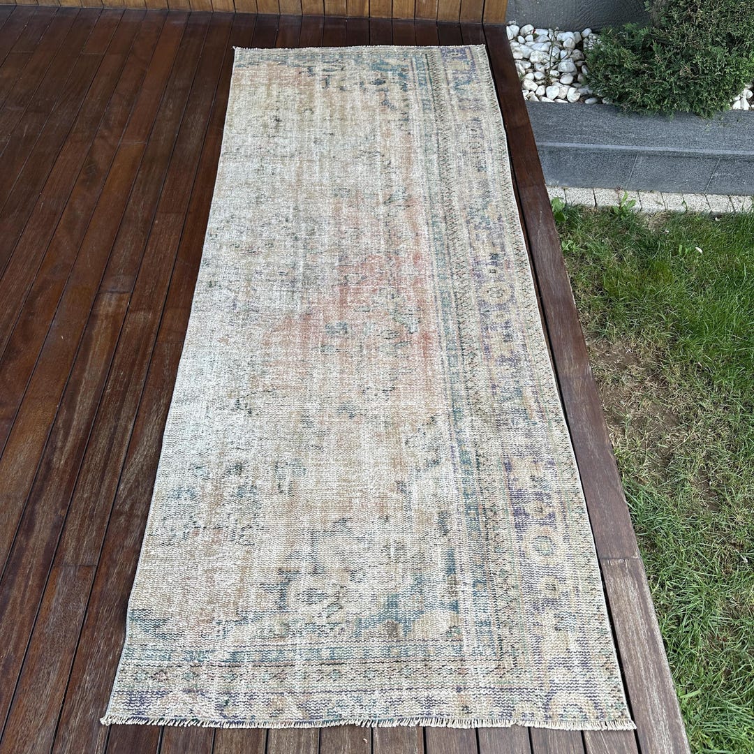 4x8 Runner Rugs, Vintage Rug, Turkish Rug, Oushak Rug, Rugs for Kitchen ...