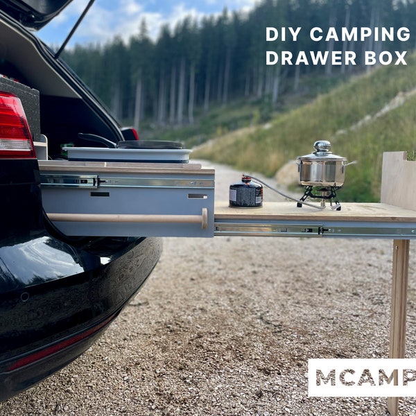 Tiroir de cuisine bricolage pour camping-car pour tous les types de voitures, kit camping-car, boîte de cuisine, boîte de rangement, boîte de camping - Fichiers numériques uniquement (pdf, dxf)