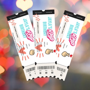 K-pop themed birthday invitation - customizable digital download