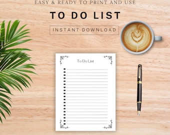 To-Do List | Simple To-do List | Minimalist To-Do List Printable, Daily To-Do List