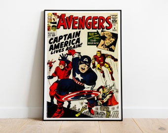 PRINTABLE,Captain America,Avengers,superhero,comic print,wall art print