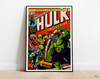 DO DRUKU, Hulk, Wolverine, superbohater, wydruk komiksowy, wydruk ścienny