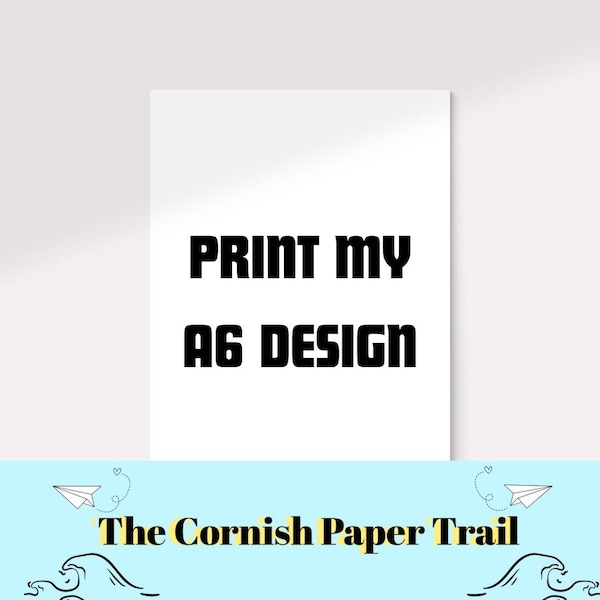 4x6 (A6) Invitation Printing Service | Custom Canva Design Prints | Print A6 document