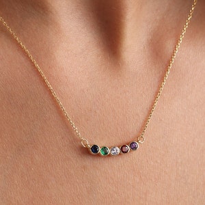 Family Birthstone Necklace • Personalized Gifts for Mom • Mothers Necklace • Birth stone Gifts • Family Necklace • Birthday Gift For Her