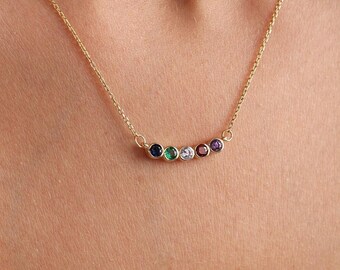 Family Birthstone Necklace • Birthstone Necklace • Birth Stone Necklace • Mothers Necklace • Birthstone Gift