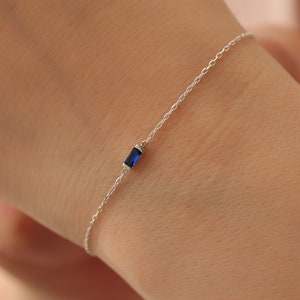 Birthstone Bracelet, Baguette Birthstone Bracelet, Graduation Gift, Birthday Gift, Grandma Gift for Mom Bracelet, Mothers Day Gift for Her