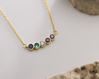 Family Birthstone Necklace, Birthstone Necklace, Mothers Day Gift, Birthstone Gifts, Gift for Her,Gift for woman's