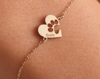 Personalized Paw Print Bracelet: Sterling Silver Pet Memorial Jewelry
