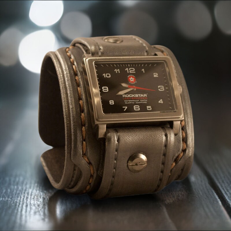 Cuff Computer Watch Leather Cuff Watch - Etsy