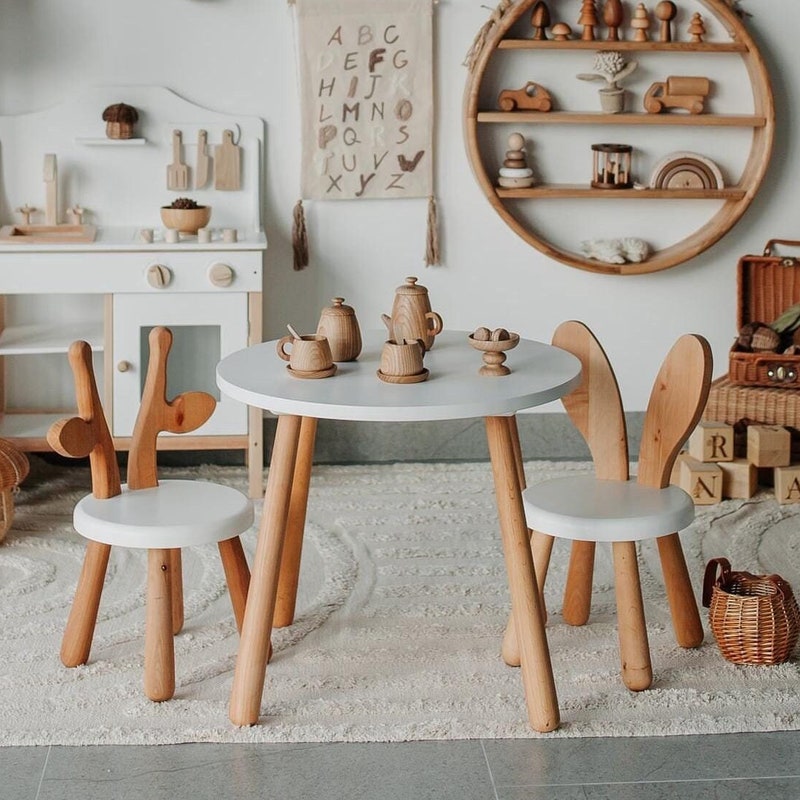 Kids Table and Chairs - Etsy