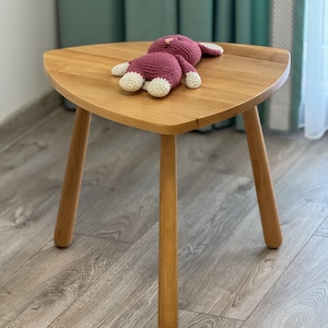New Natural Triangle Table, Wooden Table for Kid, Best Gift for Toddler, Wonderful Table for Playroom, Table for Children, Gift for Birthday
