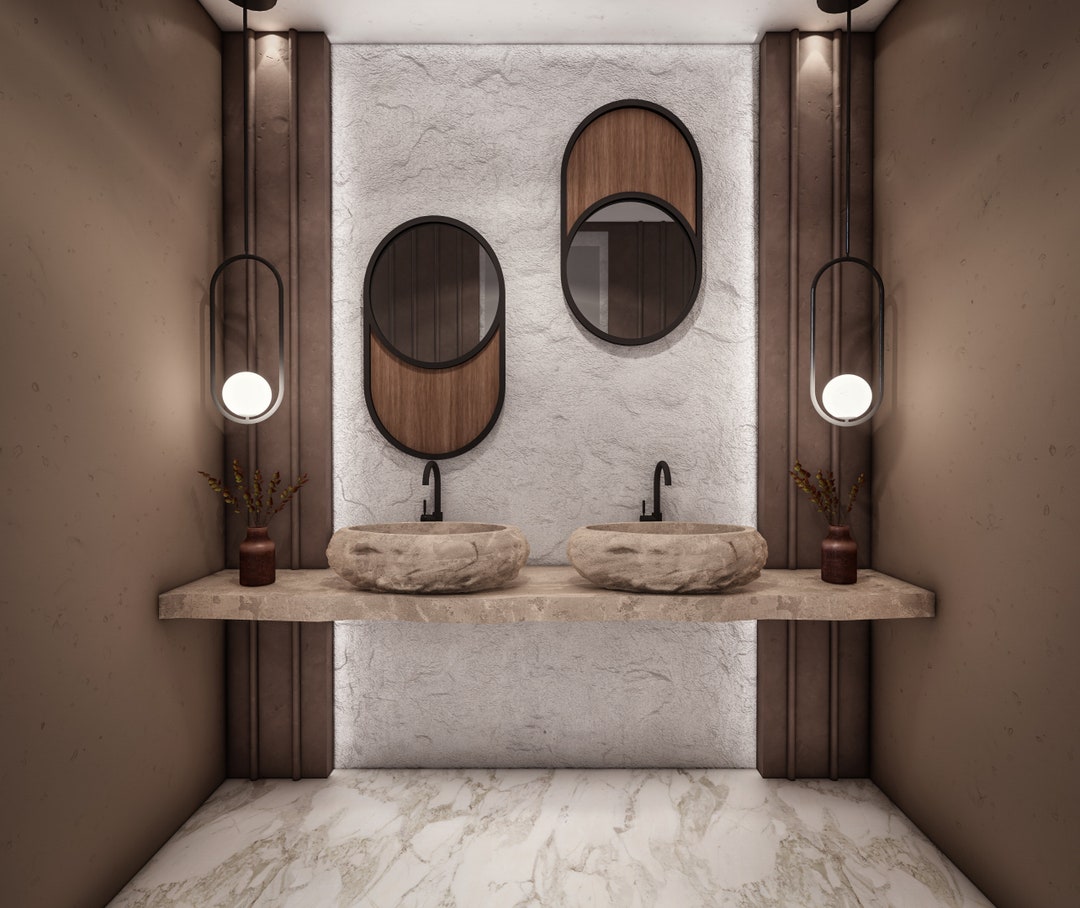 Online Interior Design Services, 3D Visualization Rendering of Bathroom