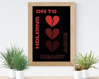 Louis Tomlinson Print, Holding on to heartache lyrics, Faith in the future, Digital Download, A4
