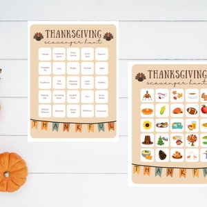 Thanksgiving Scavenger Hunt, Thanksgiving Activity, Downloadable File, PDF, Digital
