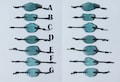 Fragment in intense aqua color, with large double hole for making bracelet\/jewellery, 413 from A to G product logo