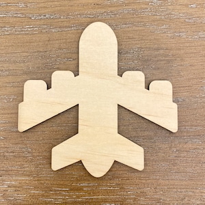 Unfinished airplane wood shape