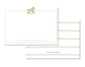 Baby Shower Thank You Card: Green Nursery Stationery