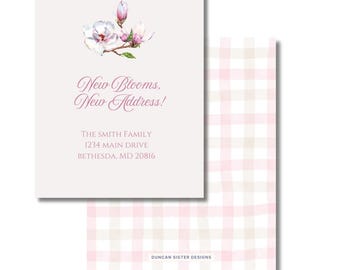 Floral We've Moved Cards: New Home Announcement, Realtor Closing Gift