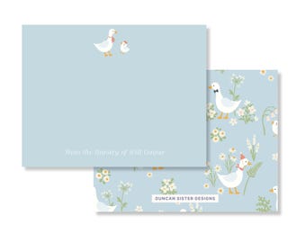 Baby Shower Thank You Card: Goose Nursery Stationery