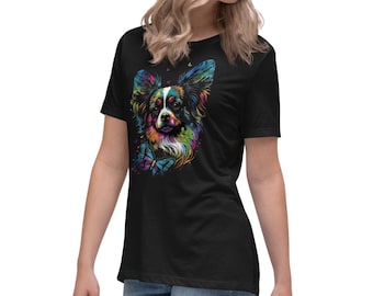 Happy Papillon dog Women's T-shirt