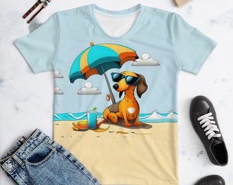 Dachshund at the Beach Women's T-shirt
