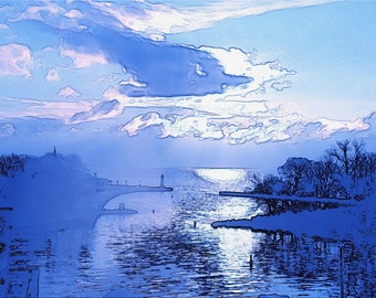 Art Card "Bronte Blue"