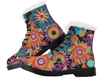 Vibrant" Faux Fur Leather Women's boots