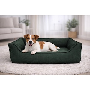 Medium Dog Sofa Bed with Supportive Bolster & Raised Sides