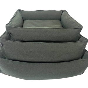 Dog bed rectangle small size medium large extra large emerald green cozy cute custom dog pillow
