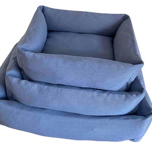 Dog bed – cozy warm rectangular pet bed for medium & small dogs washable bolster puppy sofa soft cat couch calming dog cushion
