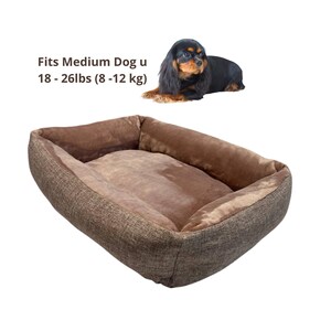 Cama relajante para perros medianos: sofá suave y afelpado