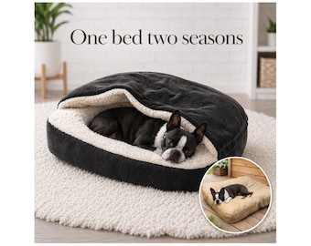 Medium Cave Dog Bed for Anxious Dogs – Calming Pet Bed