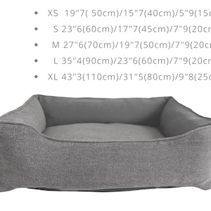 Dog bed rectangle orthopedic medium large dog bed  luxury calming couch dog gift for dog lover cute cozy cat bed dog owner gift