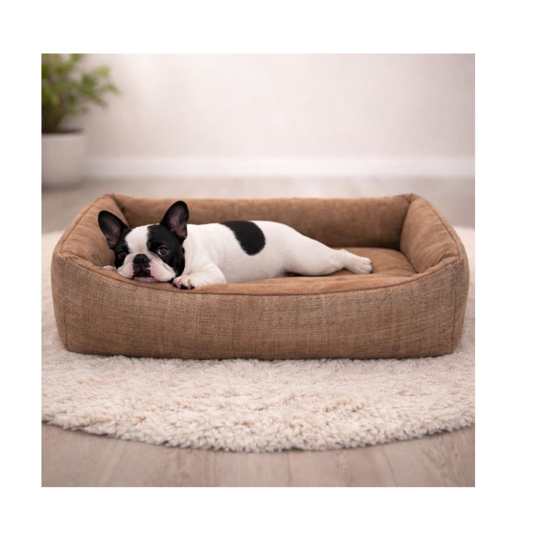 Rectangular Dog Bed for Medium Dogs – Raised Edge Bed - Etsy