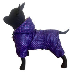 Small dog clothes-waterproof winter warm dog jumpsuit plush lined cozy onesie medium breeds puppy soft snowsuit