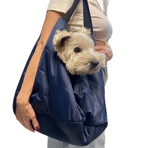 2-in-1 Dog carrier bag & car seat – waterproof travel tote for Small Dogs Yorkie, Maltipoo foldable car hammock, dog gift, dog lover bag