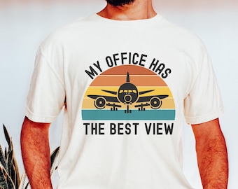 Pilotskjorta, rolig pilotskjorta, flygpilot-t-shirt, present till flygplanspilot, flygplansskjorta rolig flygplansskjorta pilotgåva flygplansälskare