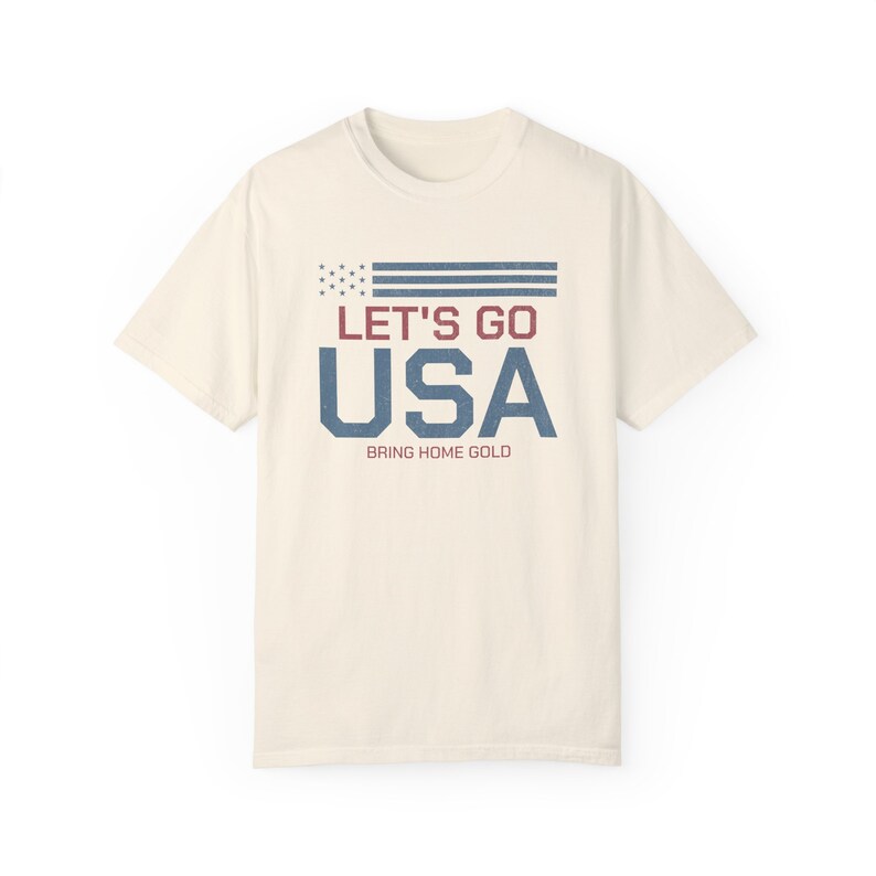T-shirt USA, chemise jeux d'été, cadeau pour athlète américain, chemise Lets Go USA, chemise Amérique, chemises patriotiques pour femme, chemise USA image 2