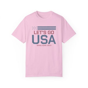 T-shirt USA, chemise jeux d'été, cadeau pour athlète américain, chemise Lets Go USA, chemise Amérique, chemises patriotiques pour femme, chemise USA image 9