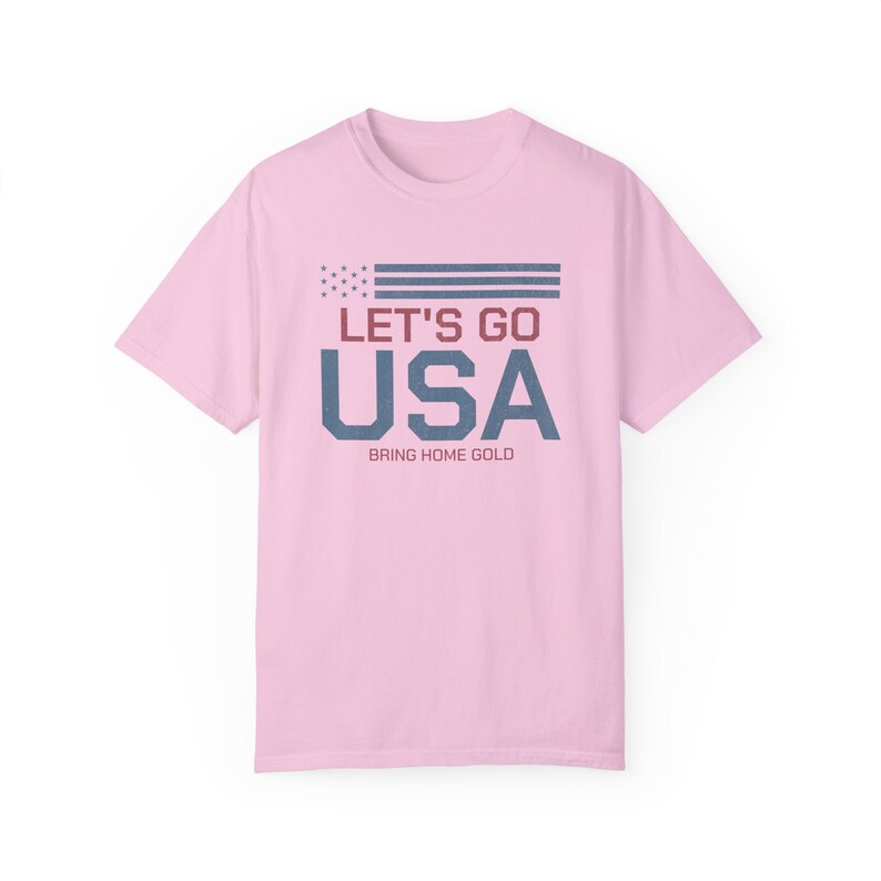 T-shirt USA, chemise jeux d'été, cadeau pour athlète américain, chemise Lets Go USA, chemise Amérique, chemises patriotiques pour femme, chemise USA image 9