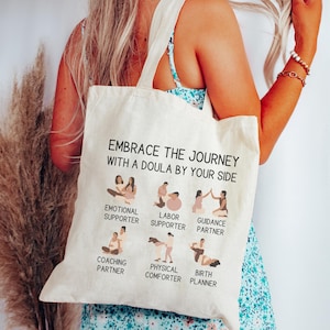 Doula Canvas Tote Bag, Midwife Canvas Tote Bag, Midwife Gift, Doula Gift,  Birth Worker, Birth Companion, Fertility Doula, Postpartum Doula