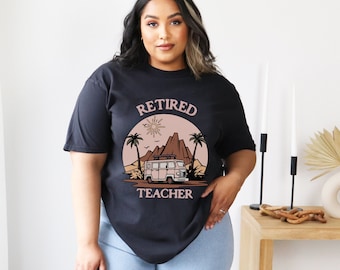 Camiseta de profesor jubilado, camiseta de profesor jubilado viajero, regalo de jubilación para profesor, camiseta de viaje para profesor jubilado, profesor jubilado