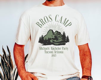 Camping Bachelor Party Shirt, Funny Camp Bachelor Party Shirt, Personalized Groomsmen Tees, Custom Camping Bach Party Gift, Groom Cabin Crew