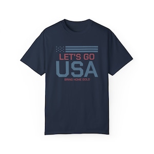 T-shirt USA, chemise jeux d'été, cadeau pour athlète américain, chemise Lets Go USA, chemise Amérique, chemises patriotiques pour femme, chemise USA image 7