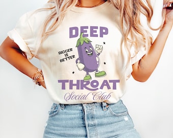 Funny Eggplant Tshirt, Dirty Women Shirts, Inappropriate Shirts For Women, Raunchy Women Tshirt, Funny Gag Gift For Women, Dirty Humor Shirt