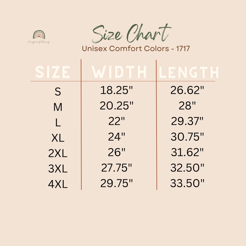 Peut inclure: Tableau des tailles pour v&ecirc;tements unisexes avec des mesures en pouces. Le tableau montre les tailles S &agrave; 4XL avec les mesures de largeur et de longueur correspondantes.